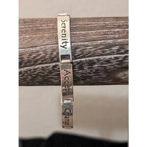 Vintage Shube Dakota West Sterling Silver Serenity Prayer Bracelet
